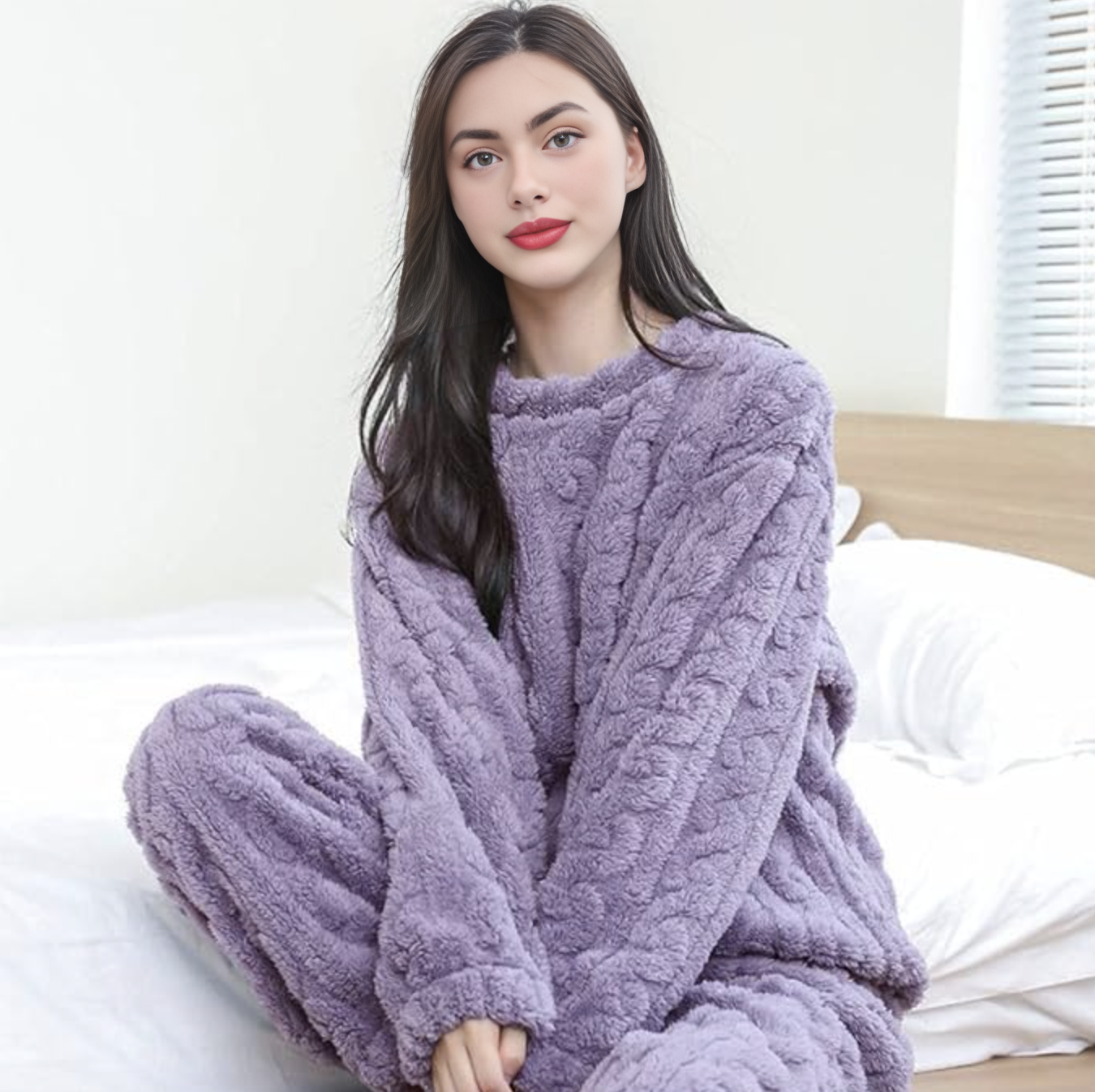 BearWool™ Ultra-Soft Sherpa Lounge Set – Cozy Two-Piece Loungewear for Ultimate Comfort