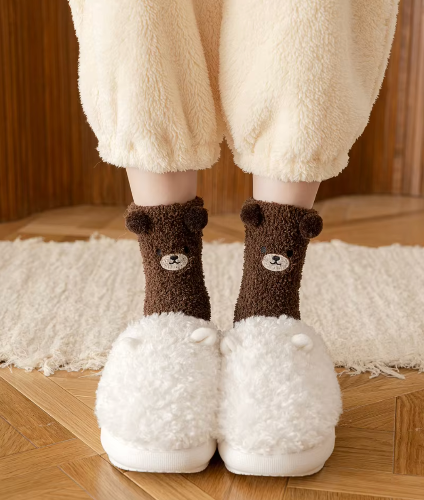 Teddy Bear Fleece Socks by BearWool™