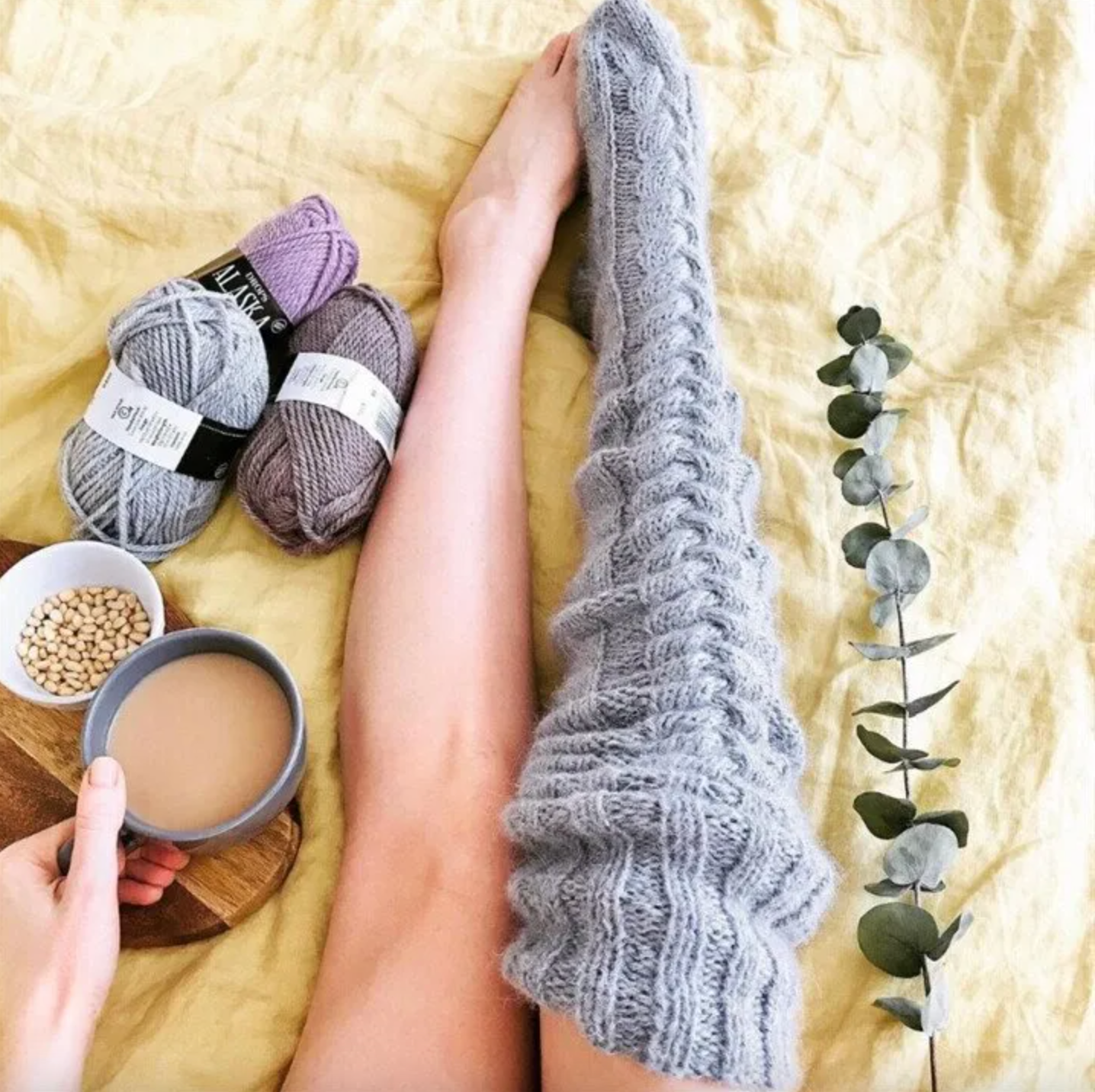 BearWool™ Crochet Long Socks – Handcrafted Elegance & Ultimate Comfort