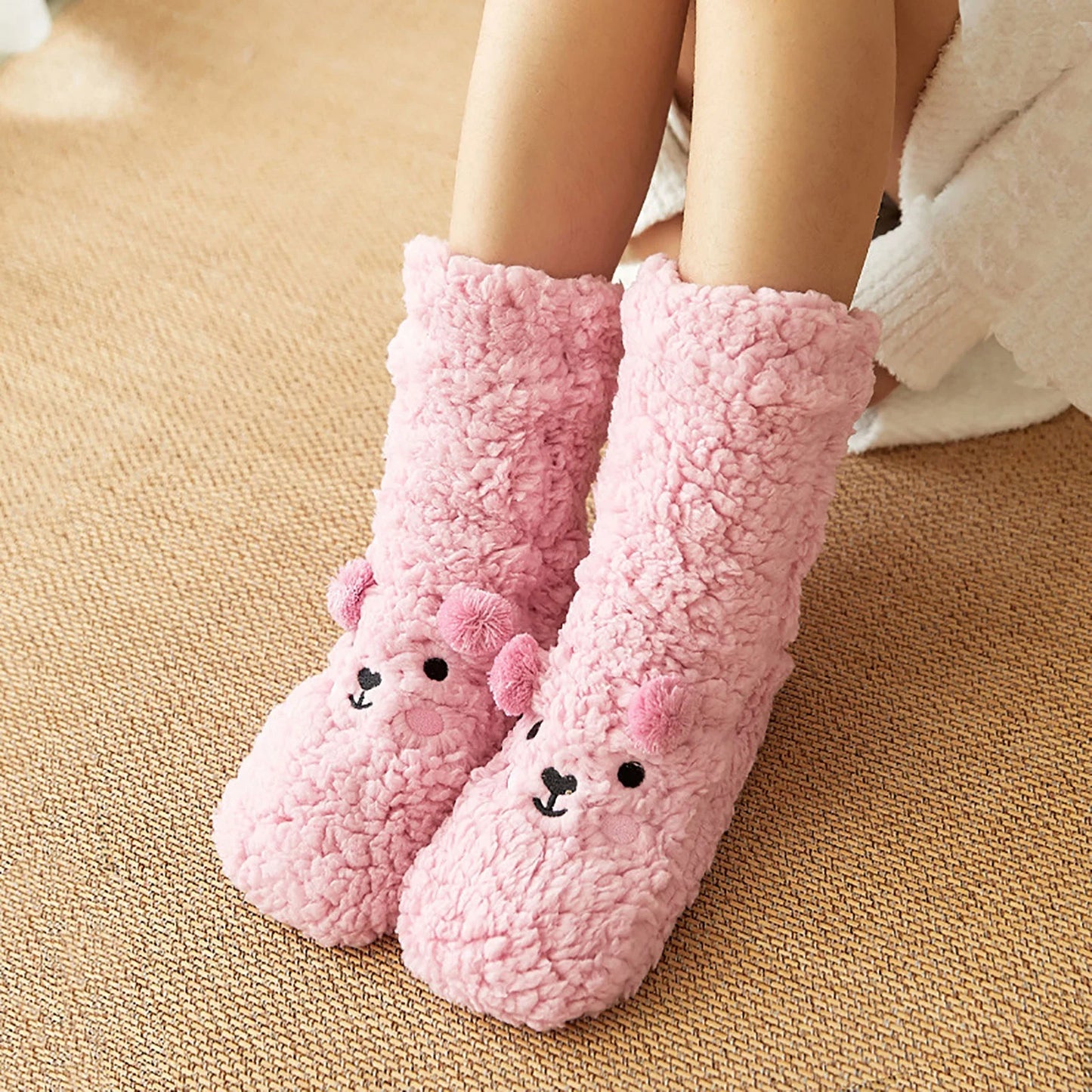 BearWool™ Fluffy Teddy Slipper Socks – Unmatched Warmth & Adorable Comfort!